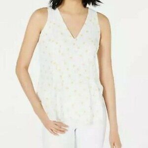 Maison Jules Suns Out Sleeveless Peplum Blouse 129